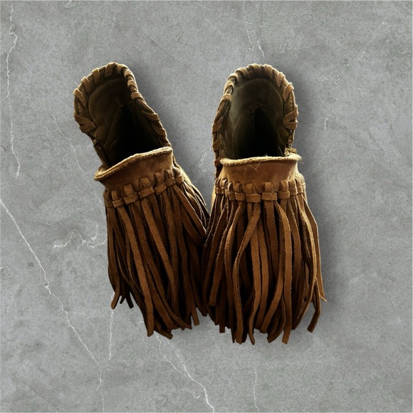 NWOT Faux Suede Ankle Boots - Picture 3 of 4